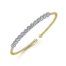 Load image into Gallery viewer, BG4287-65M45JJ  Gabriel &amp; Co. 18K White Gold Multi Row Textured Diamond Bangle