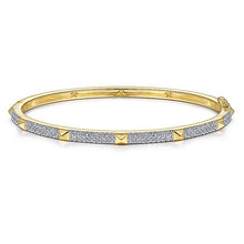 Load image into Gallery viewer, BG4290-65Y45JJ  Gabriel &amp; Co. 18K White Gold Multi Row Textured Diamond Bangle