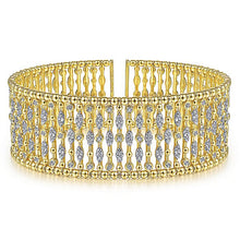 Load image into Gallery viewer, BG4295-65Y45JJ  Gabriel &amp; Co. 18K White Gold Multi Row Textured Diamond Bangle