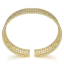 Load image into Gallery viewer, BG4295-65Y45JJ  Gabriel &amp; Co. 18K White Gold Multi Row Textured Diamond Bangle