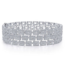 Load image into Gallery viewer, BG4329-65W44JJ  Gabriel &amp; Co. 18K White Gold Multi Row Textured Diamond Bangle