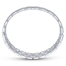 Load image into Gallery viewer, BG4329-65W44JJ  Gabriel &amp; Co. 18K White Gold Multi Row Textured Diamond Bangle