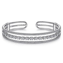 Load image into Gallery viewer, BG4331-65W45JJ  Gabriel &amp; Co. 18K White Gold Multi Row Textured Diamond Bangle