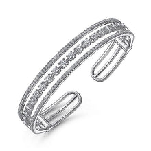 Load image into Gallery viewer, BG4331-65W45JJ  Gabriel &amp; Co. 18K White Gold Multi Row Textured Diamond Bangle