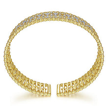 Load image into Gallery viewer, BG4334-65Y45JJ  Gabriel &amp; Co. 18K White Gold Multi Row Textured Diamond Bangle