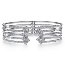 Load image into Gallery viewer, BG4365-65W84JJ  Gabriel &amp; Co. 18K White Gold Multi Row Textured Diamond Bangle