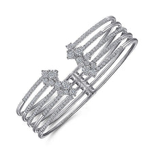 Load image into Gallery viewer, BG4365-65W84JJ  Gabriel &amp; Co. 18K White Gold Multi Row Textured Diamond Bangle