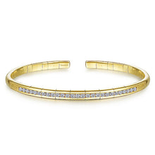 Load image into Gallery viewer, BG4370-65Y45JJ  Gabriel &amp; Co. 18K White Gold Multi Row Textured Diamond Bangle