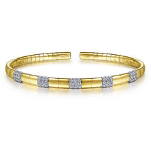 Load image into Gallery viewer, BG4377-65M45JJ  Gabriel &amp; Co. 18K White Gold Multi Row Textured Diamond Bangle