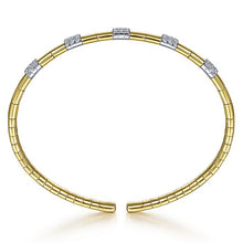 Load image into Gallery viewer, BG4377-65M45JJ  Gabriel &amp; Co. 18K White Gold Multi Row Textured Diamond Bangle