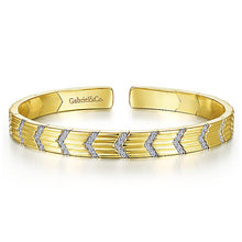 Load image into Gallery viewer, BG4379-65Y45JJ  Gabriel &amp; Co. 18K White Gold Multi Row Textured Diamond Bangle