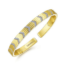 Load image into Gallery viewer, BG4379-65Y45JJ  Gabriel &amp; Co. 18K White Gold Multi Row Textured Diamond Bangle