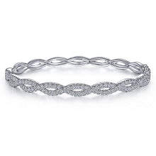 Load image into Gallery viewer, BG4426-65W45JJ  Gabriel &amp; Co. 18K White Gold Multi Row Textured Diamond Bangle