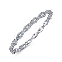 Load image into Gallery viewer, BG4426-65W45JJ  Gabriel &amp; Co. 18K White Gold Multi Row Textured Diamond Bangle