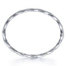 Load image into Gallery viewer, BG4426-65W45JJ  Gabriel &amp; Co. 18K White Gold Multi Row Textured Diamond Bangle