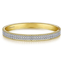 Load image into Gallery viewer, BG4434-65M45JJ  Gabriel &amp; Co. 18K White Gold Multi Row Textured Diamond Bangle