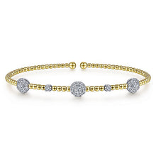 Load image into Gallery viewer, BG4440-65M45JJ  Gabriel &amp; Co. 18K White Gold Multi Row Textured Diamond Bangle