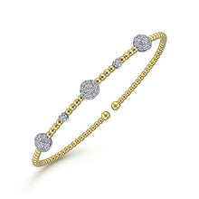 Load image into Gallery viewer, BG4440-65M45JJ  Gabriel &amp; Co. 18K White Gold Multi Row Textured Diamond Bangle