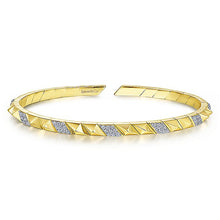 Load image into Gallery viewer, BG4445-65Y45JJ  Gabriel &amp; Co. 18K White Gold Multi Row Textured Diamond Bangle