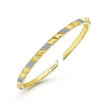 Load image into Gallery viewer, BG4445-65Y45JJ  Gabriel &amp; Co. 18K White Gold Multi Row Textured Diamond Bangle