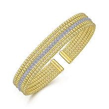 Load image into Gallery viewer, BG4449-65M45JJ  Gabriel &amp; Co. 18K White Gold Multi Row Textured Diamond Bangle