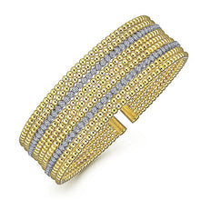 Load image into Gallery viewer, BG4450-65M45JJ  Gabriel &amp; Co. 18K White Gold Multi Row Textured Diamond Bangle