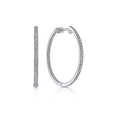 Load image into Gallery viewer, EG10351W45JJ  Gabriel &amp; Co. 18K White Gold Multi Row Textured Diamond Bangle