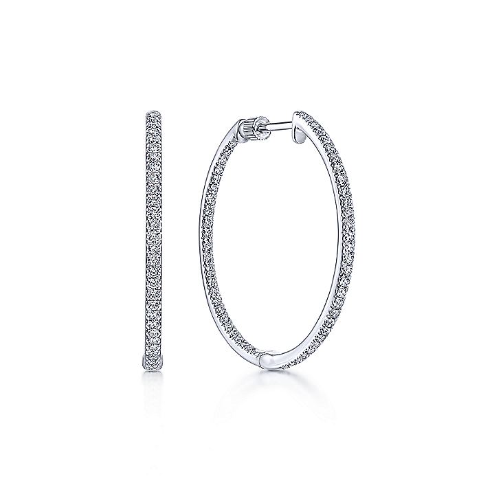 EG10351W45JJ  Gabriel & Co. 18K White Gold Multi Row Textured Diamond Bangle