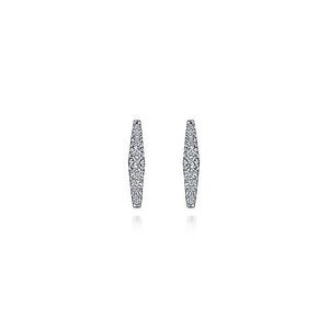 EG13658W45JJ  Gabriel & Co. 18K White Gold Multi Row Textured Diamond Bangle