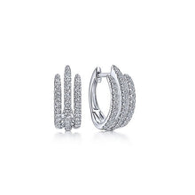 Load image into Gallery viewer, EG13946W45JJ  Gabriel &amp; Co. 18K White Gold Multi Row Textured Diamond Bangle