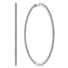 Load image into Gallery viewer, EG14382W45JJ  Gabriel &amp; Co. 18K White Gold Multi Row Textured Diamond Bangle