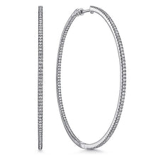 Load image into Gallery viewer, EG14383W45JJ  Gabriel &amp; Co. 18K White Gold Multi Row Textured Diamond Bangle