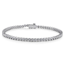 Load image into Gallery viewer, TB4162W45JJ  Gabriel &amp; Co. 18K White Gold Multi Row Textured Diamond Bangle