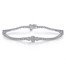 Load image into Gallery viewer, TB4325W45JJ  Gabriel &amp; Co. 18K White Gold Multi Row Textured Diamond Bangle